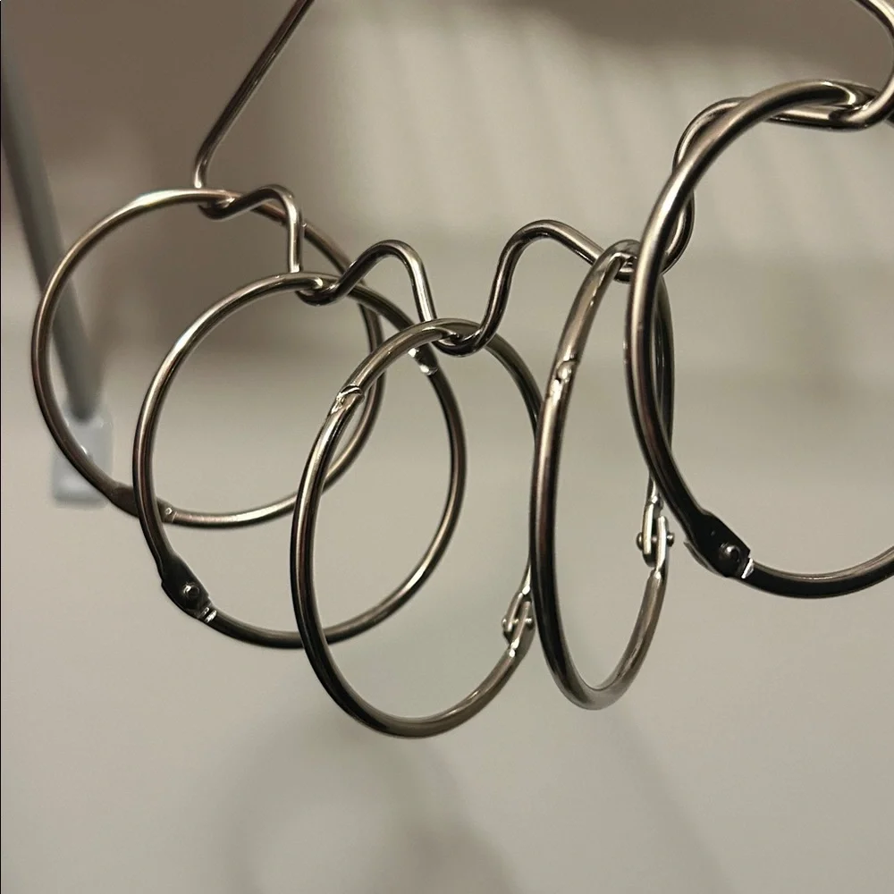 Silver Open Ring Closet Organizer For Scarf, Tie, Belts